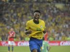 Si Vin&iacute;cius ay nakapuntos ng unang layunin sa panahon ni Ancelotti sa Brazil, siniguro ang kwalipikasyon sa World Cup