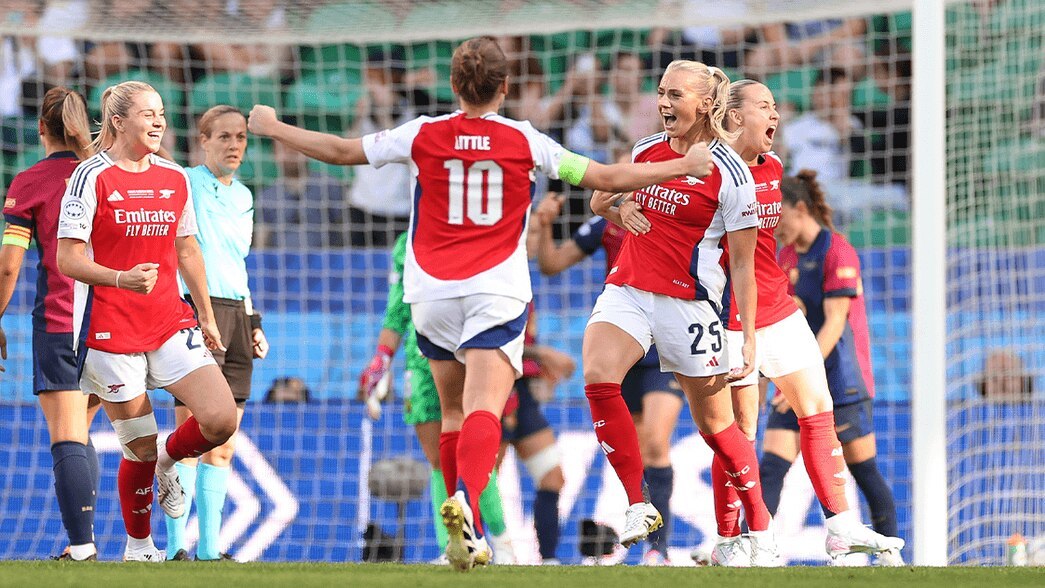 Tinalo ng Arsenal ang Barcelona para manalo sa Women's Champions League sa ikalawang pagkakataon