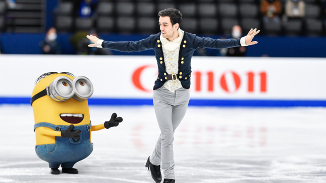 Espanyol figure skater binigyan ng pahintulot ng Universal na magtanghal sa musika ng Minions sa Olympics