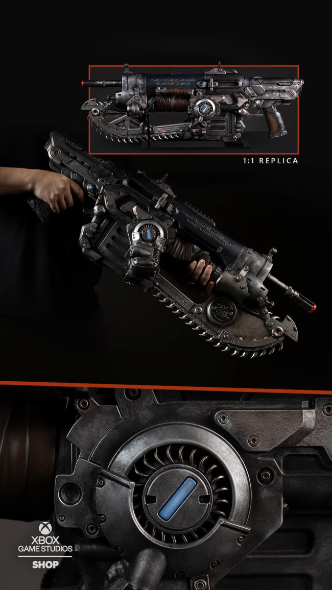 Nagbebenta ang Xbox ng 1:1 scale replica ng Lancer ni Gears of War 