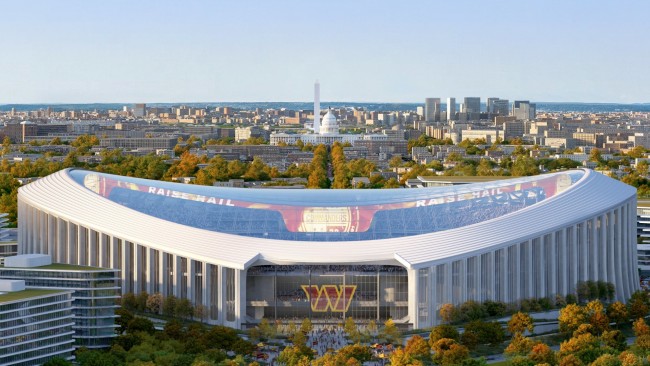 Inihayag ng Washington Commanders ang unang hitsura para sa bagong istadyum ng NFL na hindi pa rin pinangalanan