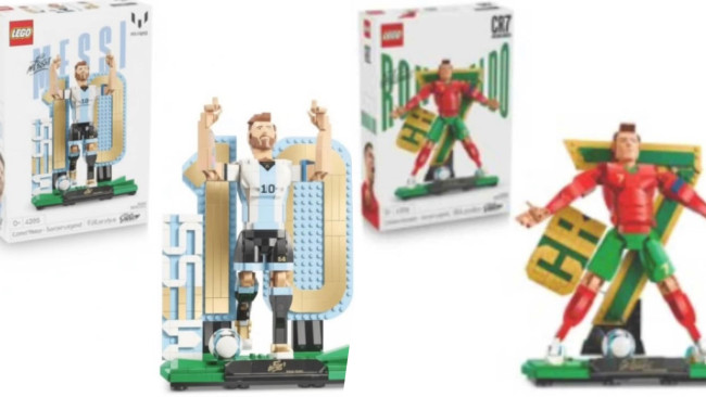 Leo Messi at Cristiano Ronaldo na inilalarawan sa mga estatwa ng LEGO: Mga leaked na imahe at unang detalye