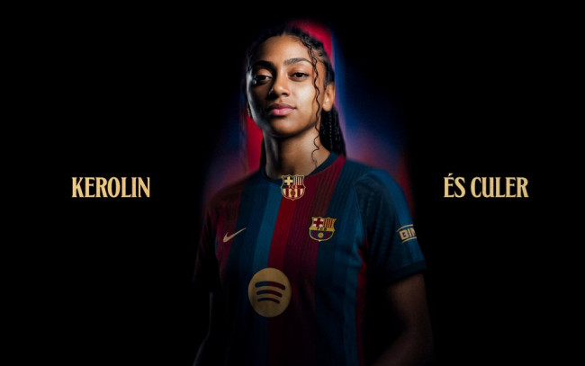 Inanunsyo ng Barcelona ang rekord na paglagda ng Kerolin para sa women's team sa halagang €1.5m