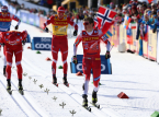 Nanalo si Klaebo ng ikalimang gintong medalya sa Winter Olympic Games sa men's team sprint cross country skiing
